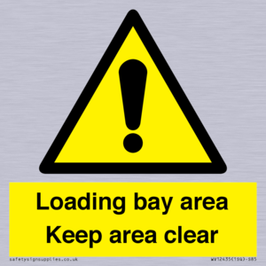 Loading bay area Keep area clear